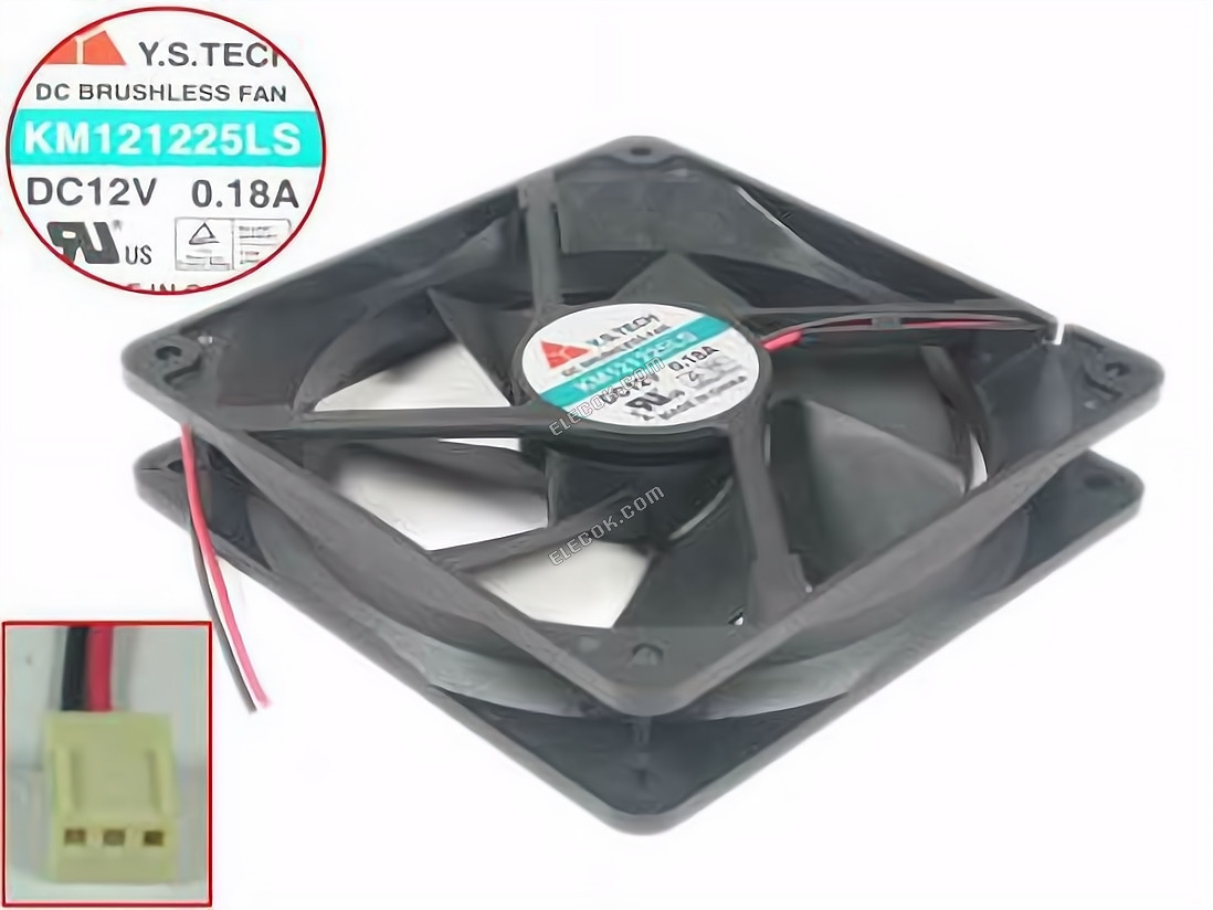 YEN SUN KM121225LS 12025 12cm 12V 0.18A radiating fan 