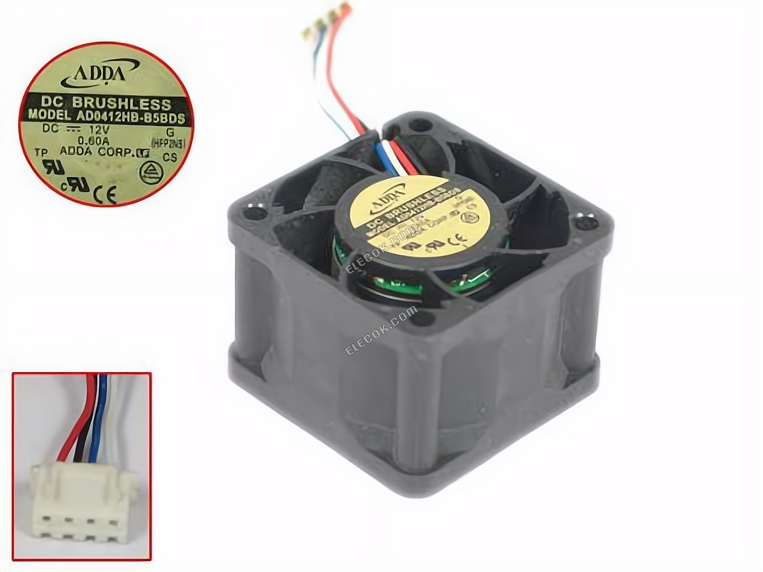 ADDA AD0412HB-B5BDS 12V 0.60A 3wires Cooling Fan 