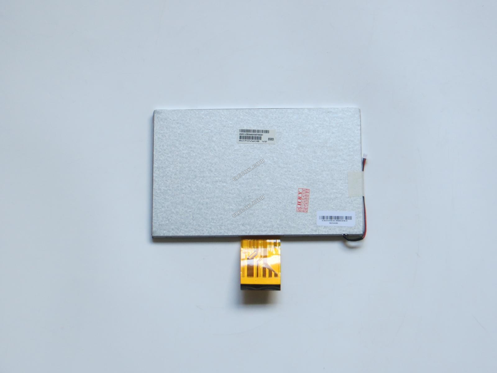 A070VW08 V2 AUO 7.0" A-si TFT-LCD Panel without touch screen, used 