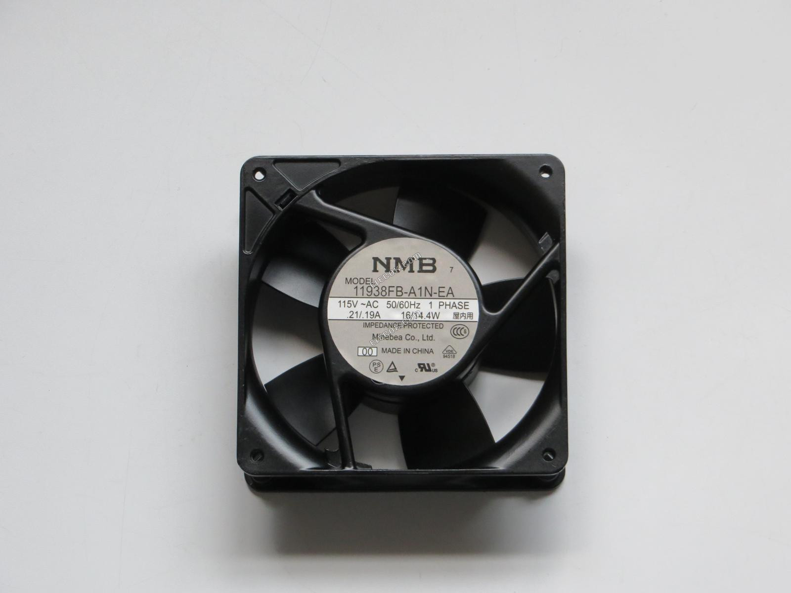 NMB Technologies 11938FB-A1N-EA-00 115V 50/60hz 16/ 14.4W AC Fans, refurbished 