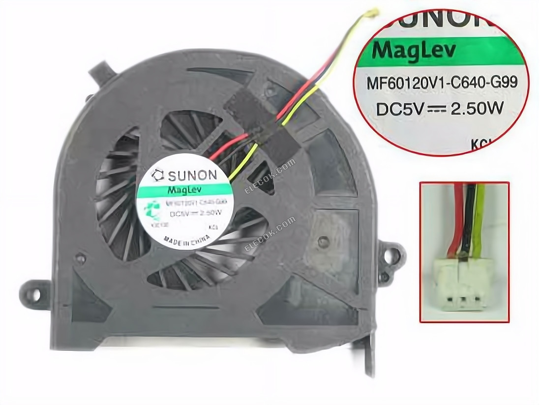 SUNON MF60120V1-C640-G99 Cooling Fan DC 5V 2.50W 3-wire 