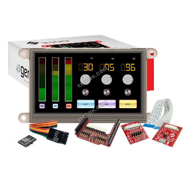 SK-GEN4-50D-SB-AR 4D Systems Pty Ltd Graphic Lcd Display Module Transmissive Red, Green, Blue RGB TFT - Color Parallel/Serial 5" 127.00mm 800 x 480 WVGA 
