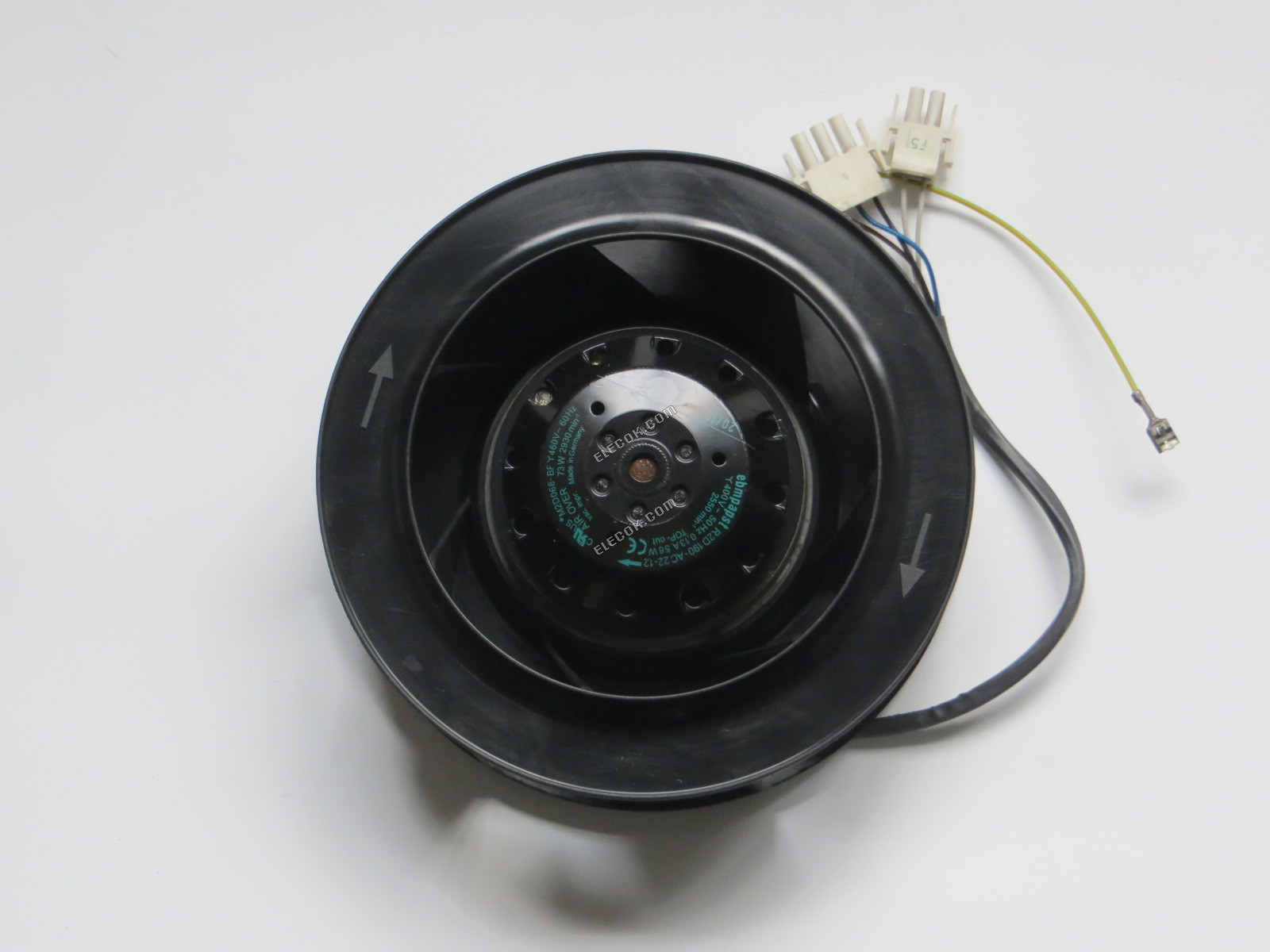 Edmpaspst R2D190-AC22-12 400V 50HZ 0.13A 56W Cooling Fan, refurbished 