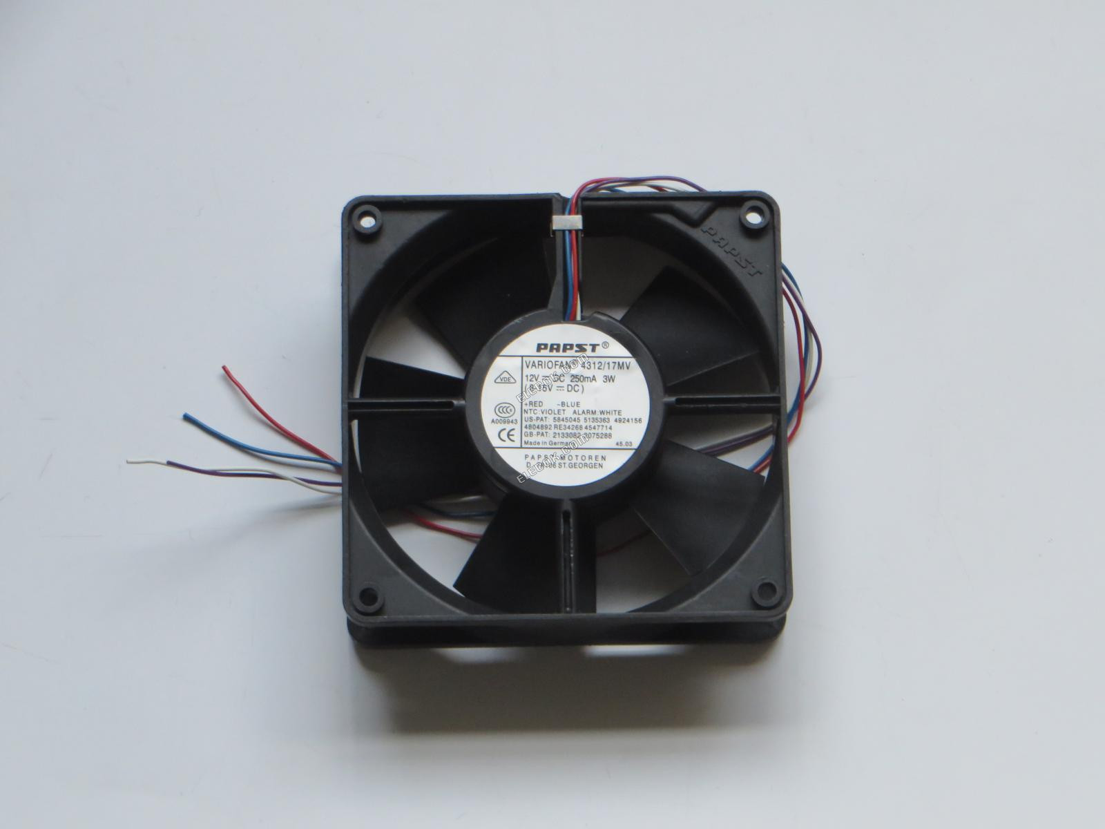 ebmpapst 4312/17MV 12V 3W ebmpapst 12032 Fan 4wires 