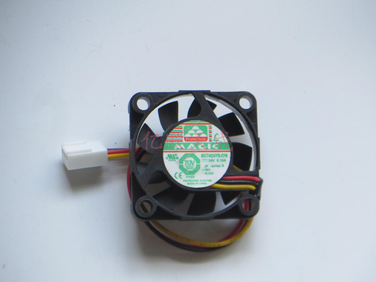 MAGIC MGT4024YB-O10 24V 0.10A 3wires Cooling Fan with white connector, refurbished 