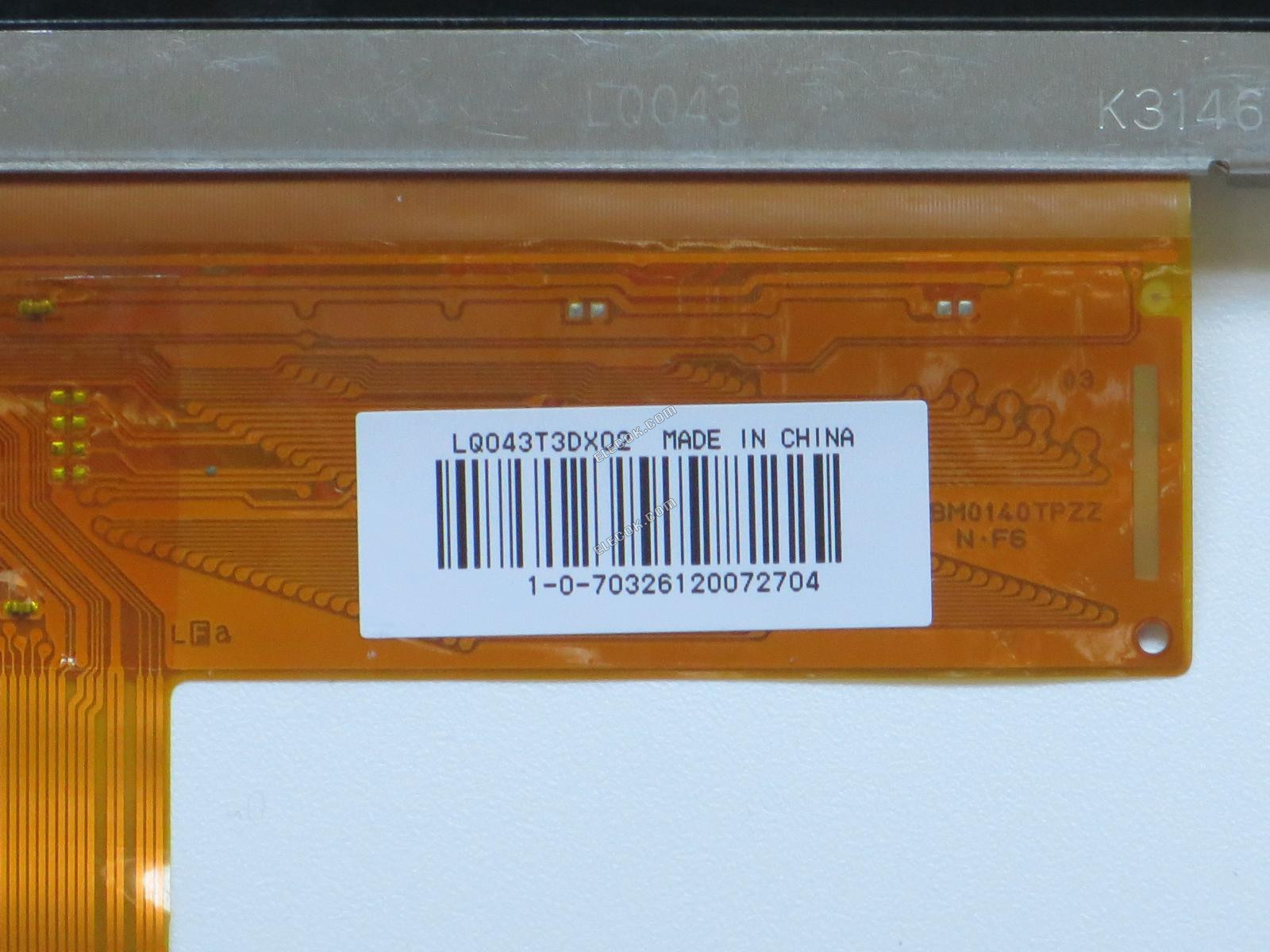 LQ043T3DX02 SHARP 4,3" a-Si TFT-LCD Paneel 