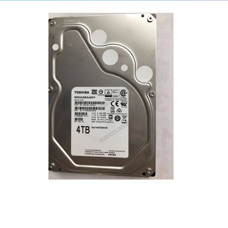 Toshiba/Toshiba MD04ABA400V 4TB 5400 rpm 128M 4T SATA3 monitoring hard disk