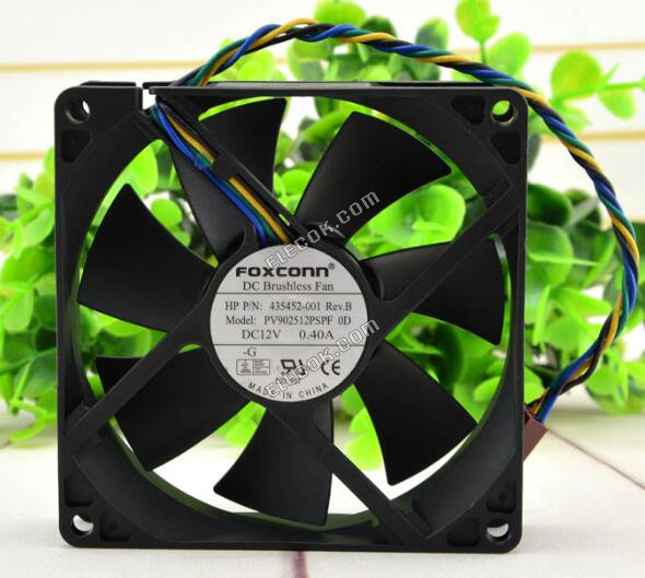 FOXCONN 9V902512PSPF 12V 0.4A 4wires Cooling Fan 