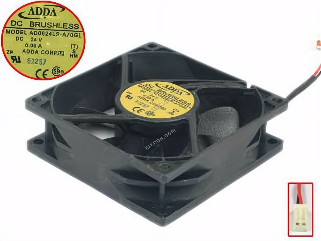 ADDA AD0824LS-A70GL 24V 0.09A 2wires cooling fan 