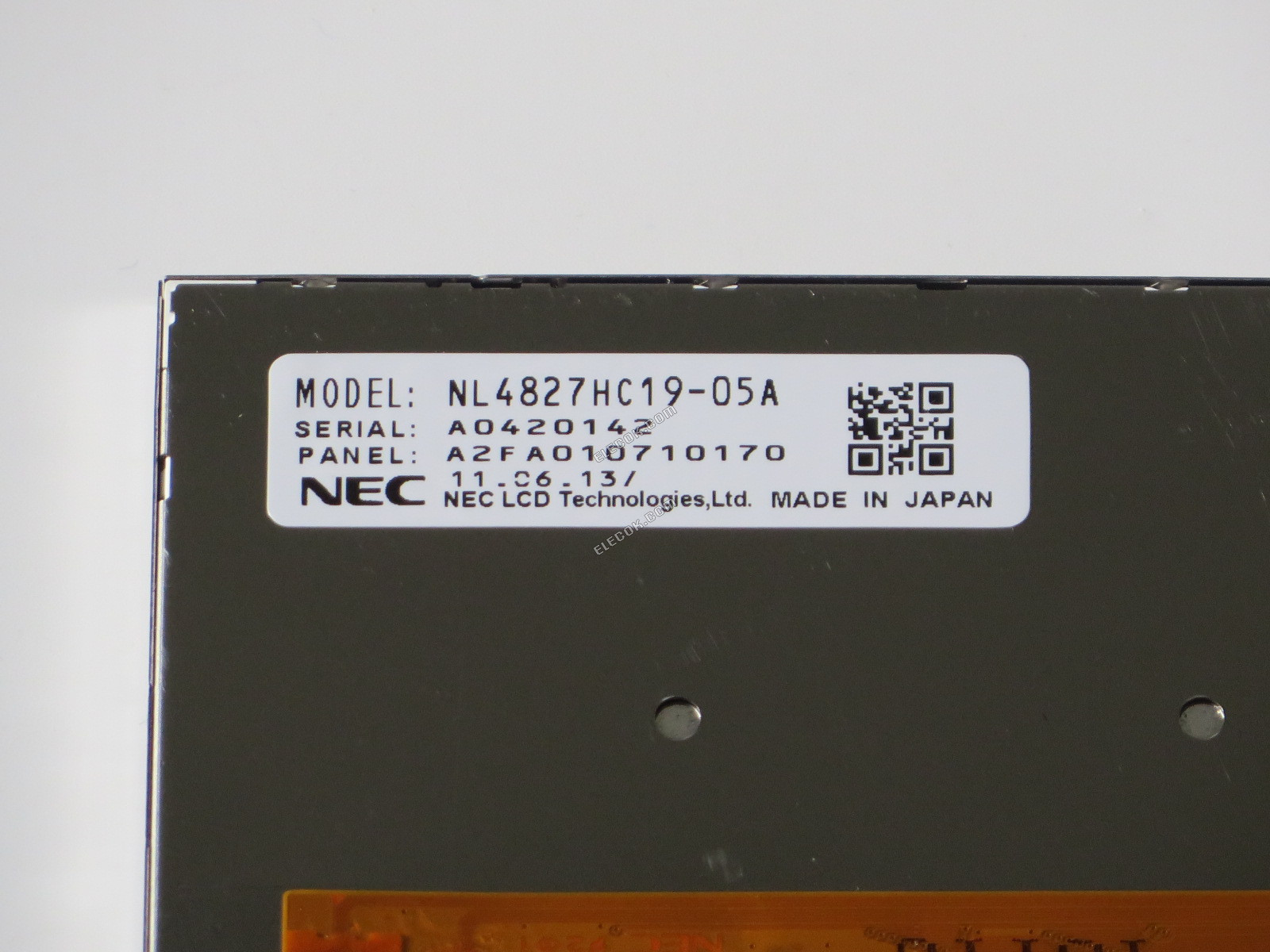 NL4827HC19-05A NEC 4.3" A-si TFT-LCD Panel used 