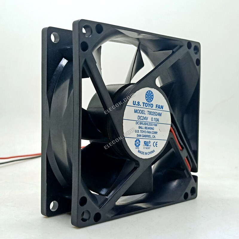 U.S TOYO WENTYLATOR T802524M 24V 0.10A 2 przewody Wentylator Chłodzący 
