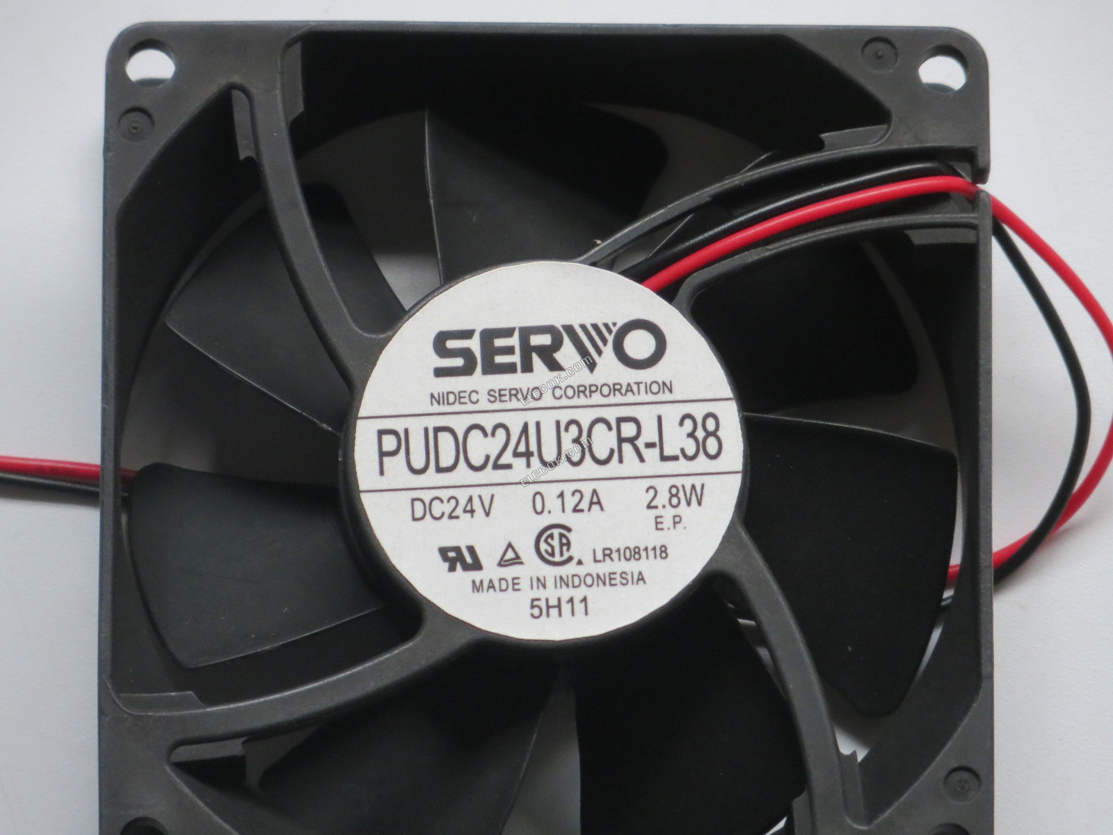 SERVO PUDC24U3CR-L38 24V 0.12A 2.8W 2wires Cooling Fan 