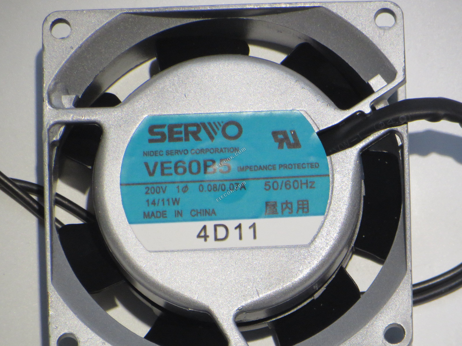 SERVO VE60B5 200V 14/11W 2wires Cooling Fan 