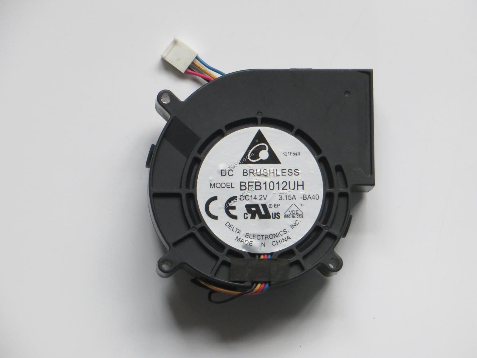 DELTA BFB1012UH-BA40 14.2V 3,15A 4 draden Koelventilator 