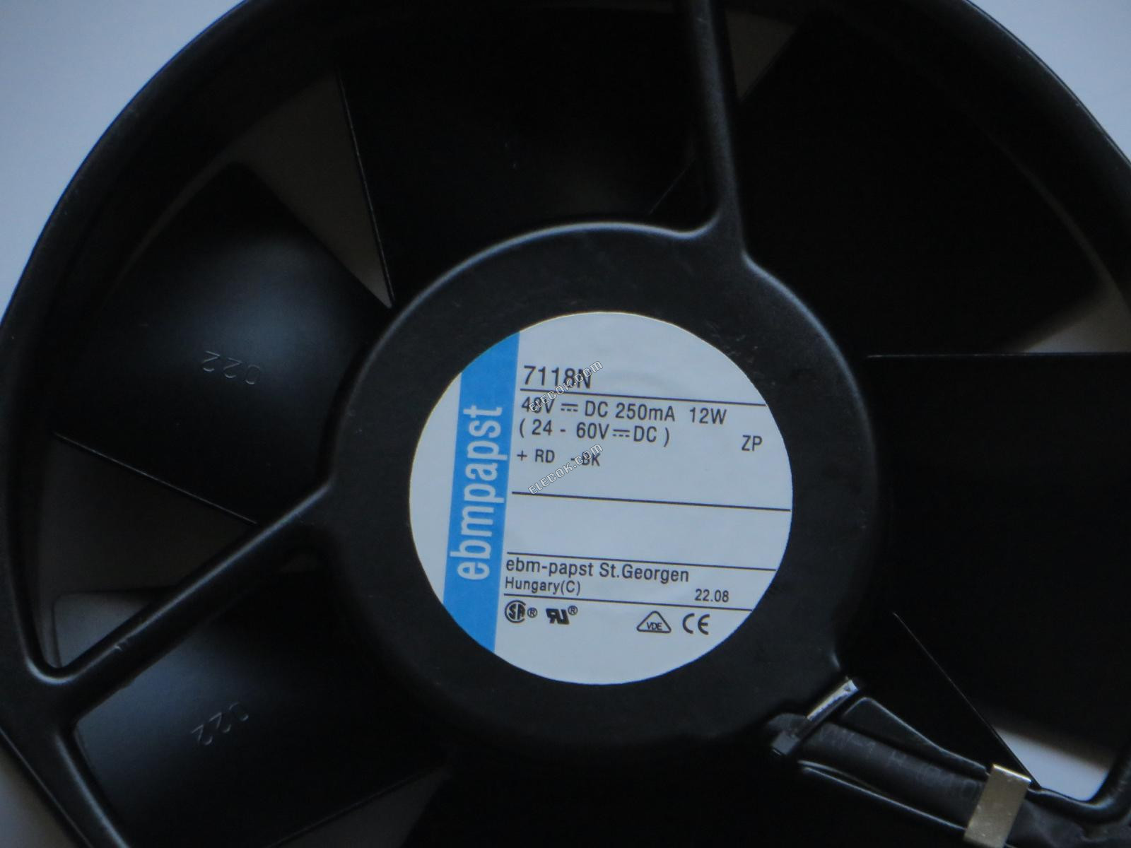 EBM-Papst 7118N 48V 12W 2 cables Ventilador De Refrigeración 