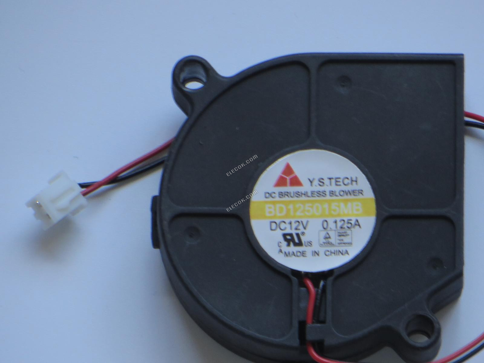 Y.S.TECH BD125015MB 12V 0,125A 2 kablar Kylfläkt 