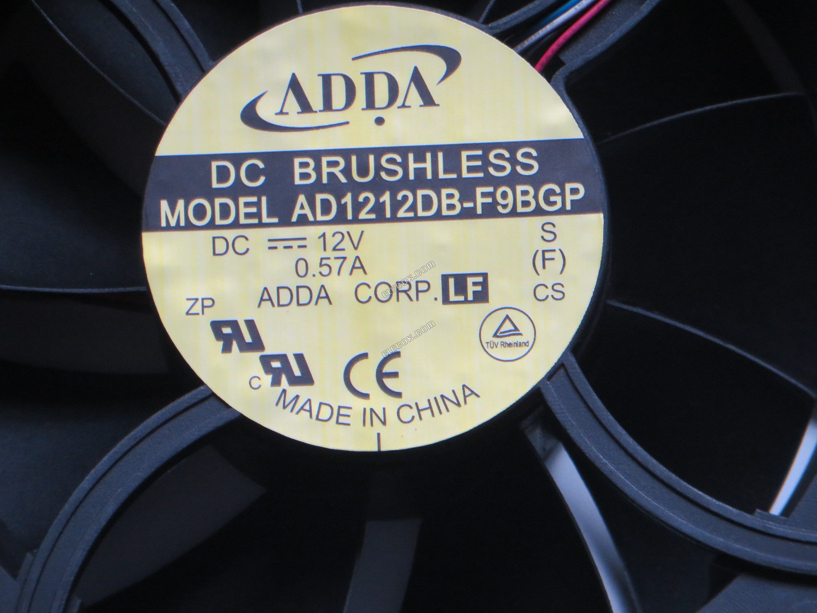 ADDA AD1212DB-F9BGP 12V 0.57A 4wires cooling fan 