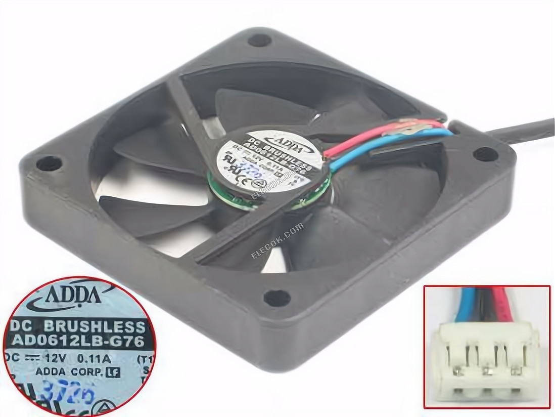ADDA AD0612LB-G76 12V 1.08W Cooling Fan 