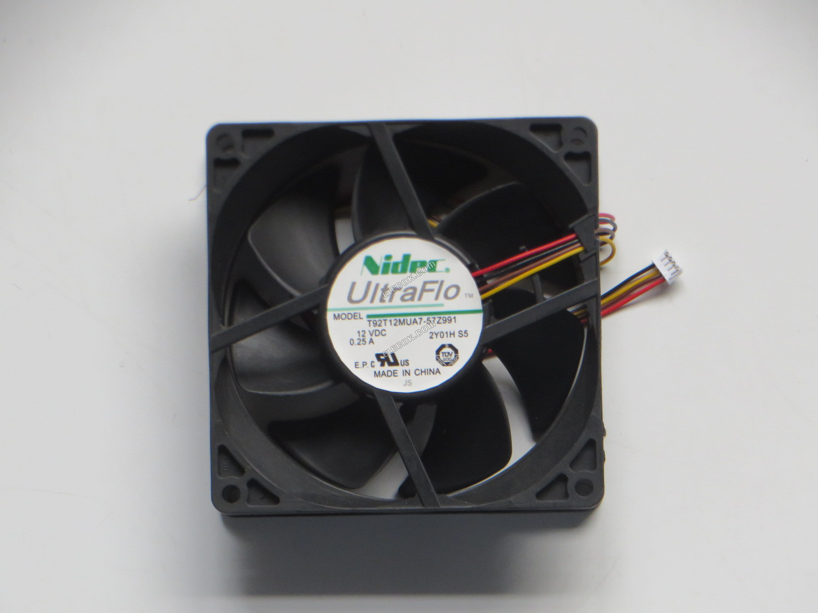 Nidec T92T12MUA7-57Z991 12VDC 0.25A 4線冷却ファン