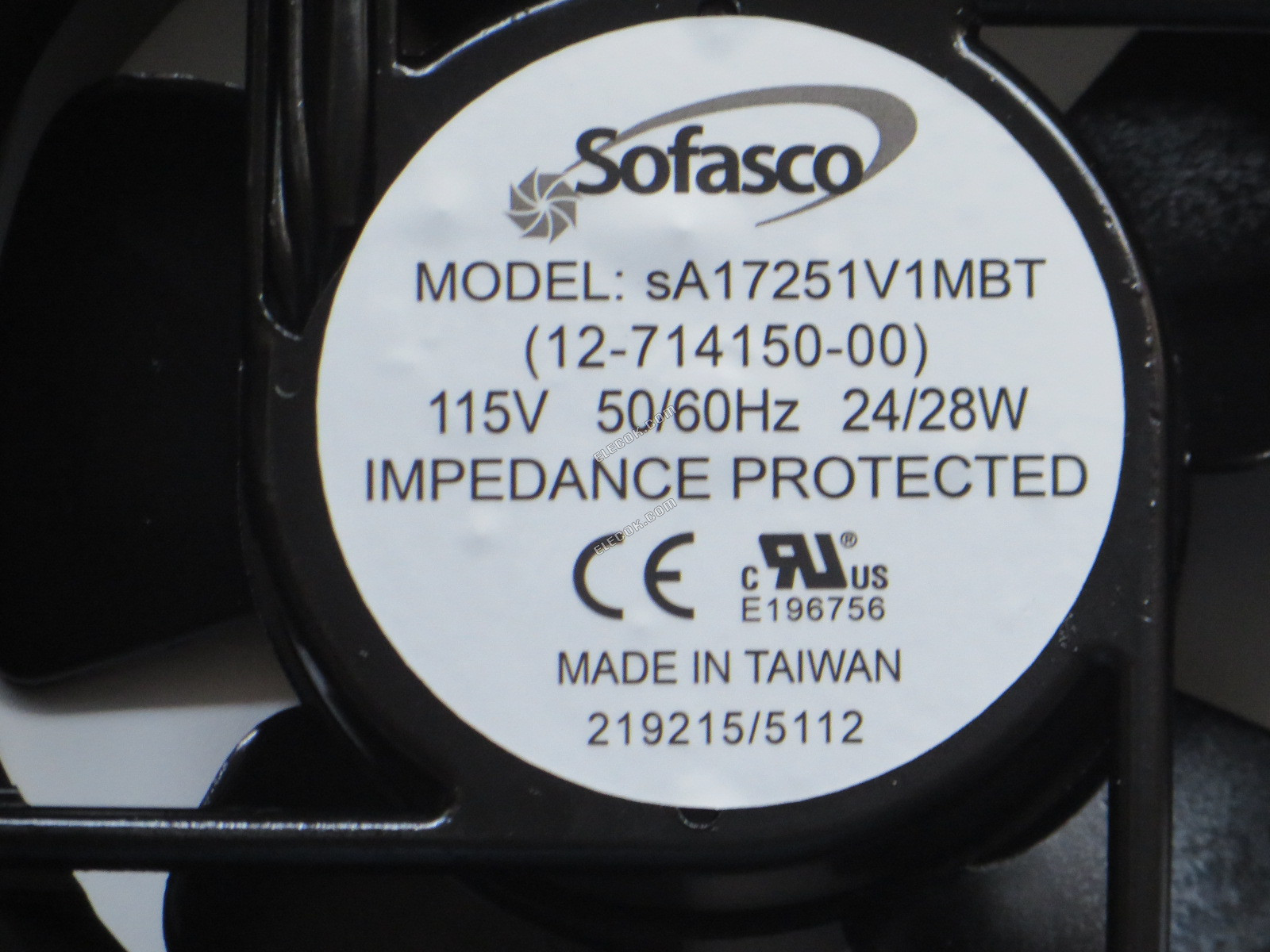 SOFASCO SA17251V1MBT 115V 24/28W Cooling Fan 