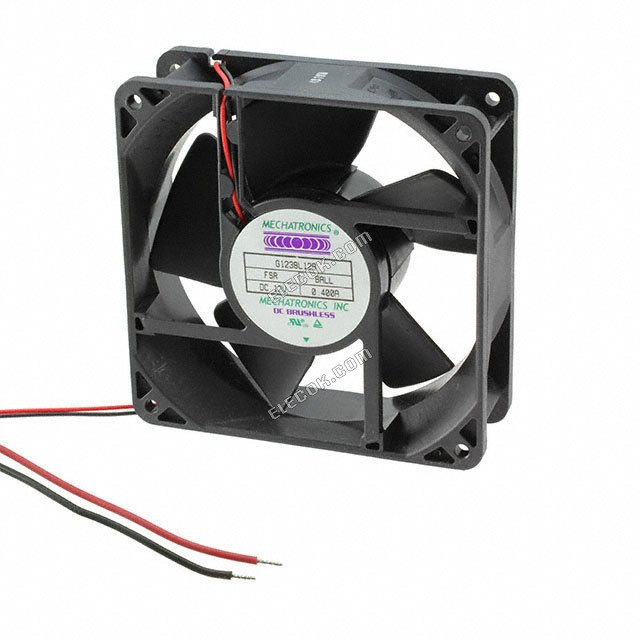 G1238L12B-FSR Mechatronics FAN AXIAL 120X38MM 12VDC 2 Wire Leads 