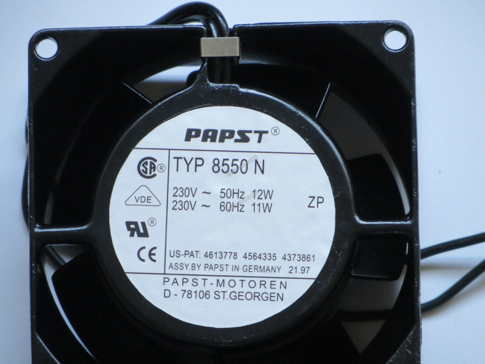 Ebm-papst 8550N 230V 12/11W 2wires Cooling Fan, refurbished 