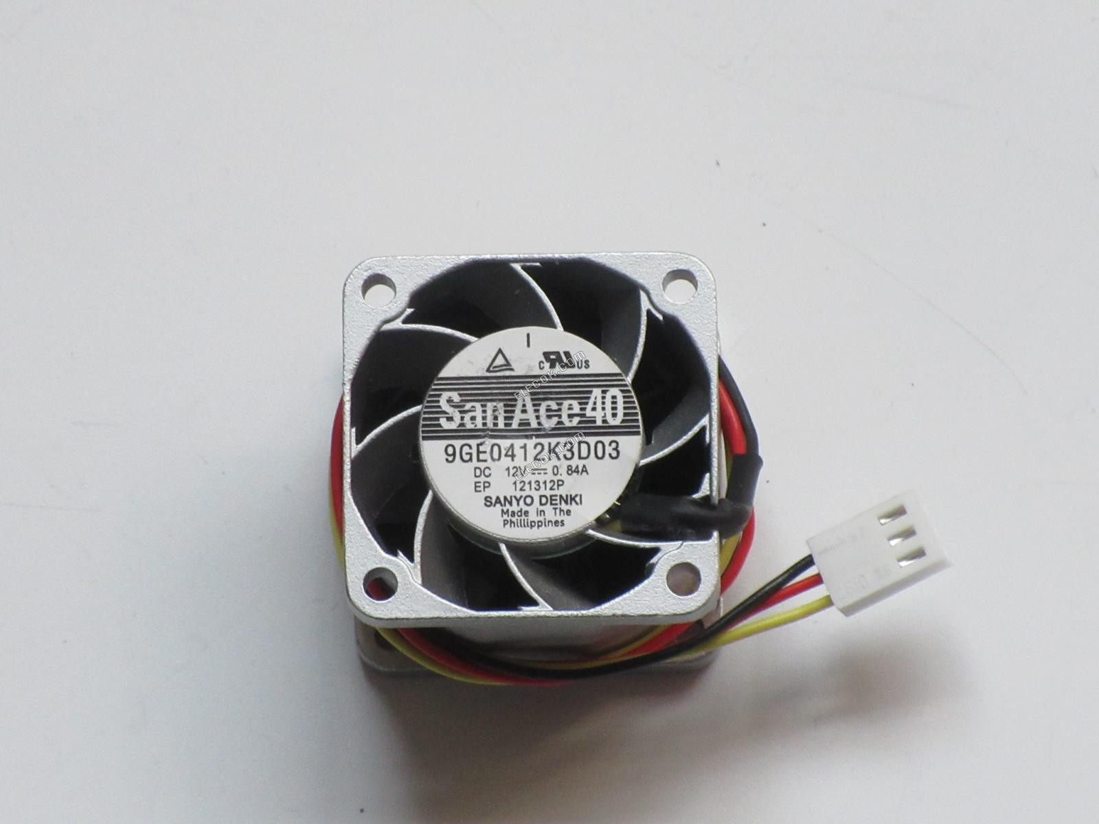 SANYO 9GE0412K3D03 12V 0.84A 3wires Cooling Fan 