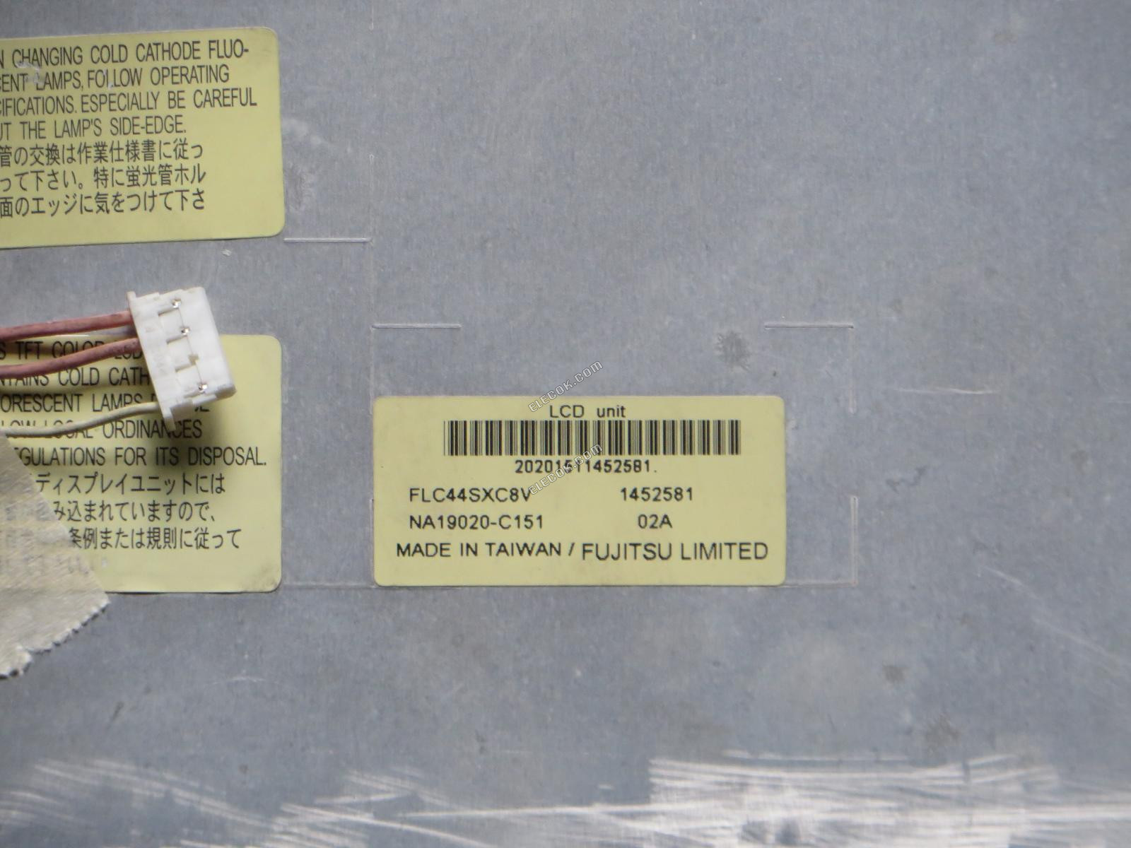 FLC44SXC8V FUJITSU 17.4" A-si TFT-LCD Panel used 