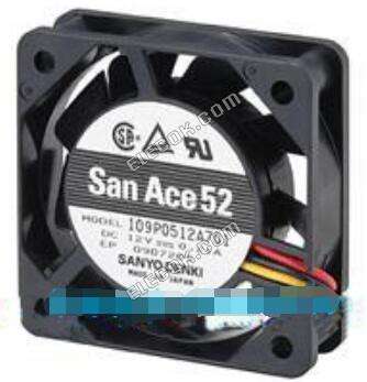Sanyo 109P0512A701 12V 0,21A 3 cables Ventilador De Refrigeración 