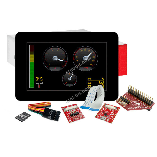 SK-GEN4-50D-CLB-SB-PI 4D Systems Pty Ltd Graphic Pantalla LCD Módulo Transmisivo Rojo, Verde, Azul RGB TFT - Colorido Interfaz Paralela/Serial 5" 127.00mm 800 x 480 WVGA 