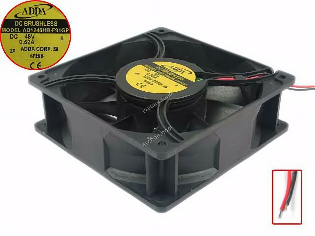ADDA AD1248HB-F91GP 48V 0.52A 2wires cooling fan 