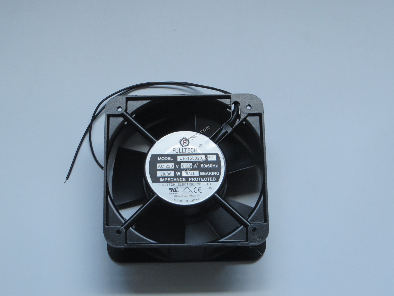 Fulltech UF-155023H 220V 0.23A 38/36W 2wires 5blades square shape Cooling Fan 