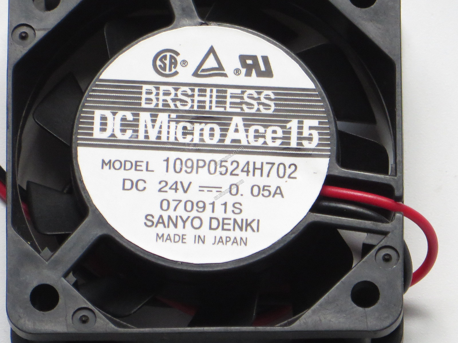 Sanyo 109P0524H702 24V 0.05A 2wires Cooling Fan, refurbished 