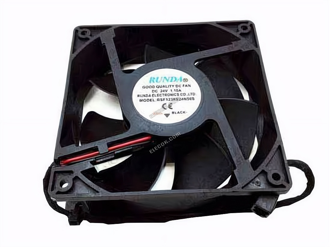 RUNDA RSF1238B24N50S Server - Square Fan 24V1.10A, sq120x120x38mm, 2W 2-wire 