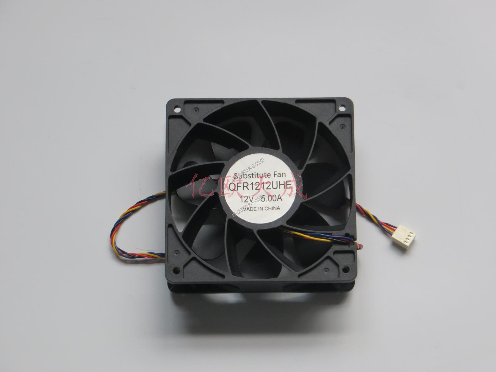 Delta QFR1212UHE 12V 5.00A 4wires Cooling Fan, substitute 