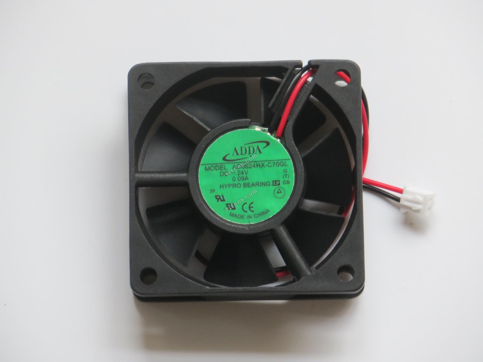 ADDA AD0624HX-C70GL 24V 0.09A 2wires Cooling Fan 