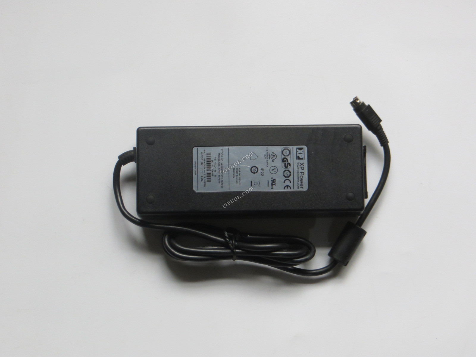 XP AHM180PS19 19V 9.47A adapter with 4PIN connector, used 