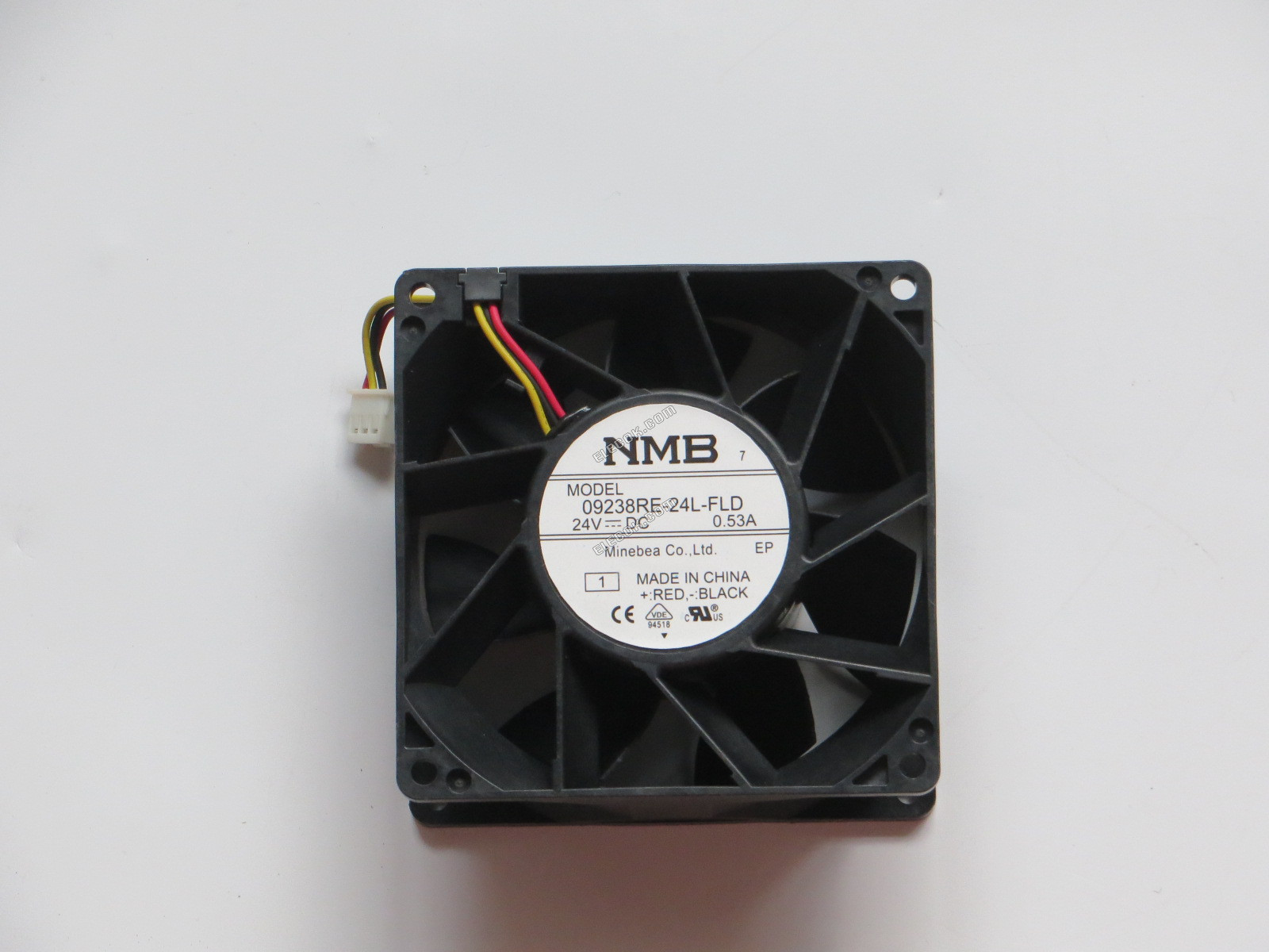 NMB 09238RE-24L-FLD 24V 0.53A 3wires Cooling Fan 