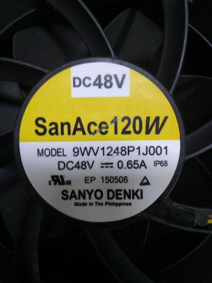 Sanyo 9WV1248P1J001 48V 0.65A 31.2W 4wires Cooling Fan-plastic material Refurbished 