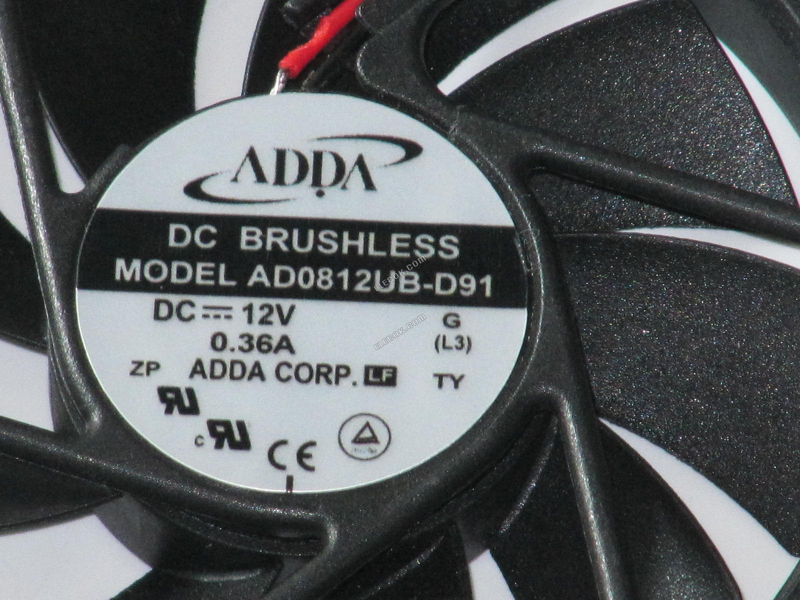 ADDA AD0812UB-D91 12V 0,36A 2 przewody wentylator chłodzący 