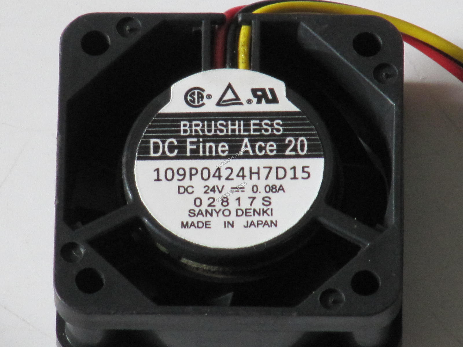 Sanyo 109P0424H7D15 24V 0.08A 3wires Cooling Fan 