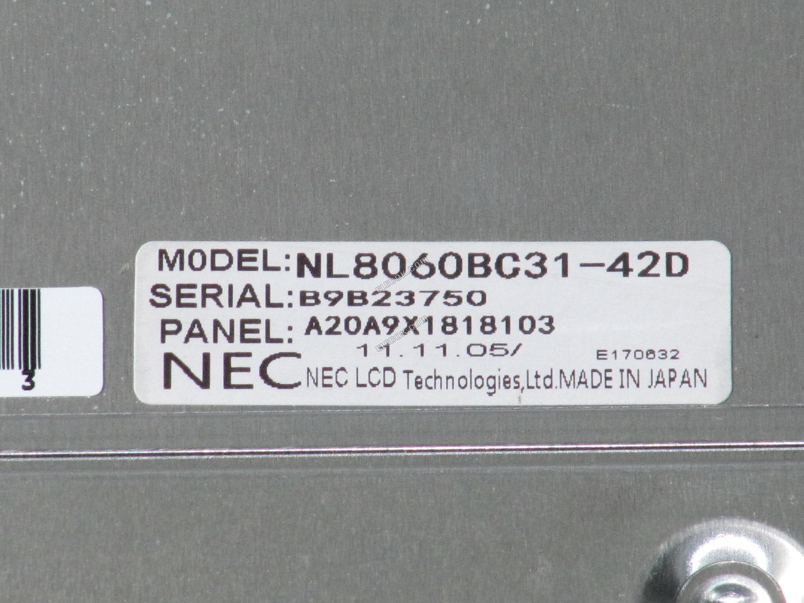 NL8060BC31-42D NEC 12,1" A-Si TFT-LCD-Panel 