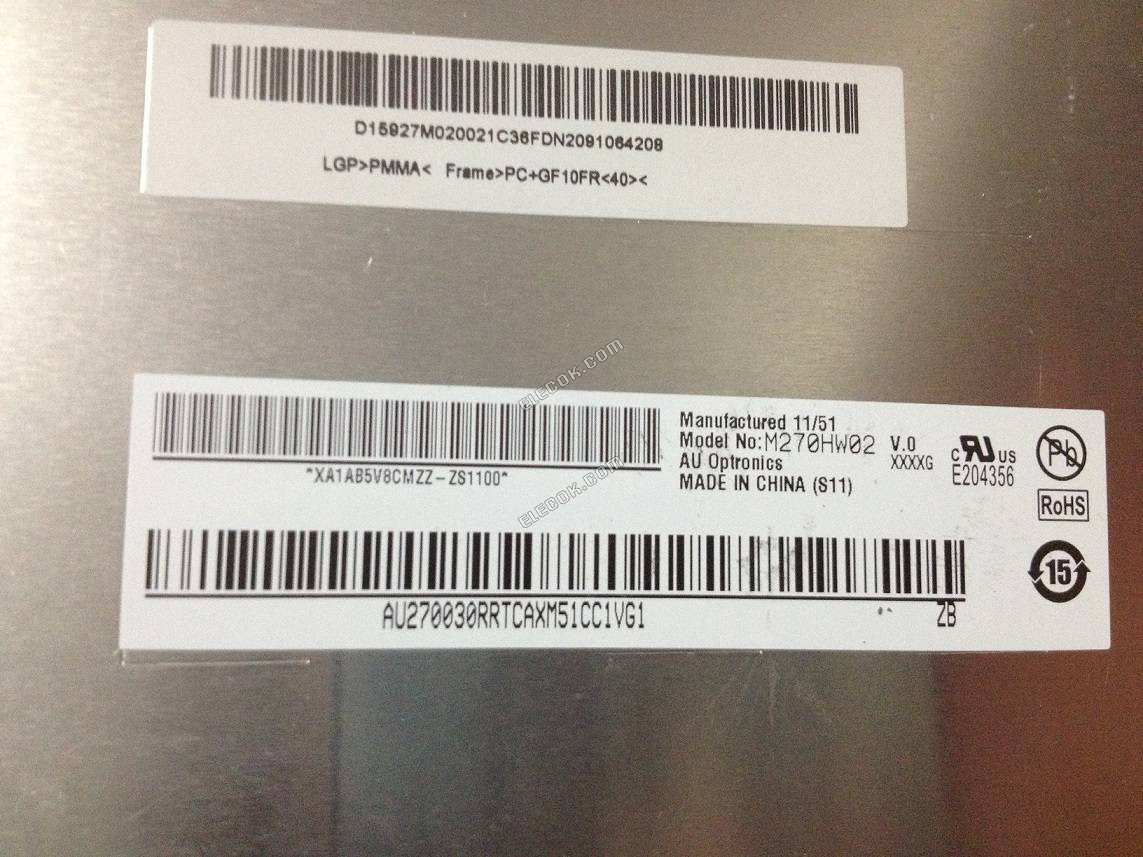 M270HW02 V0 AUO 27.0" A-si TFT-LCD Panel 