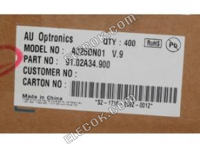 A025DN01 V9 AUO 2.5" A-si TFT-LCD Panel 