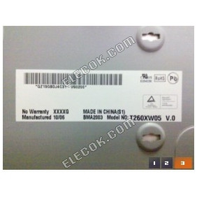 T260XW05 V0 AUO 26.0" A-si TFT-LCD Panel 