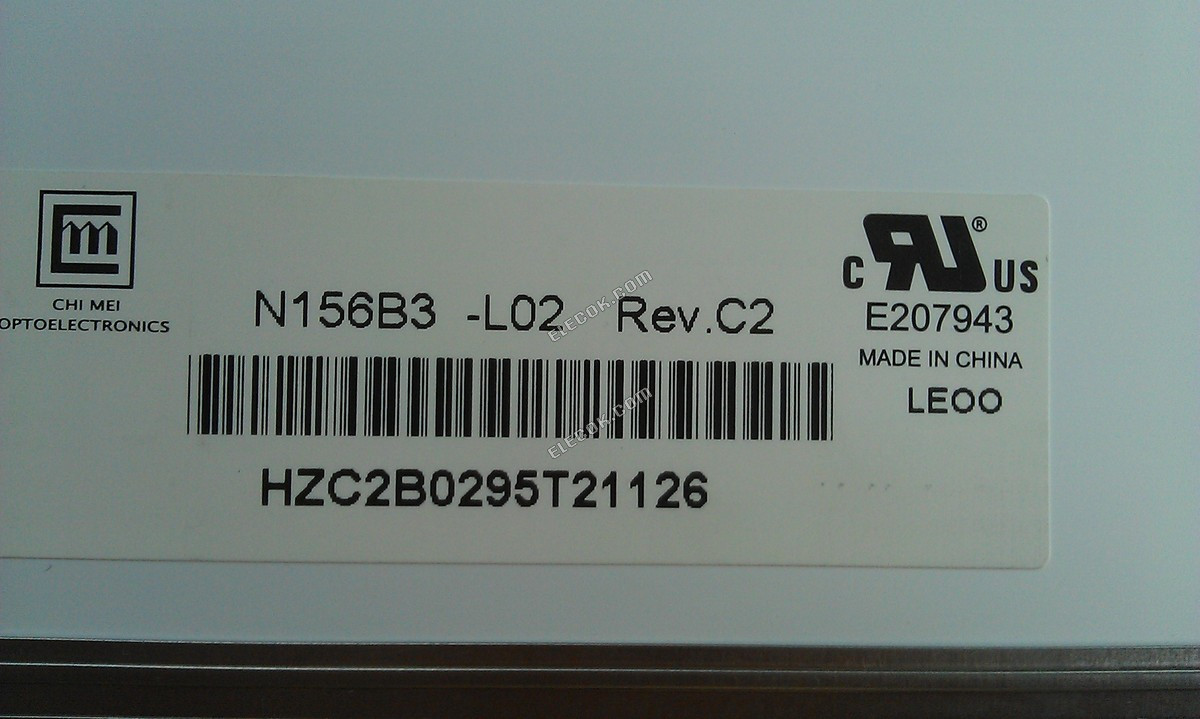 N156B3-L02 CMO 15.6" A-si TFT-LCD Panel 
