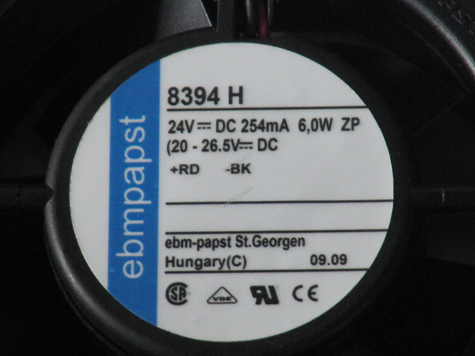 ebm-papst 8394H 24V DC 254ma 6.0w Cooling Fan with socket connection 