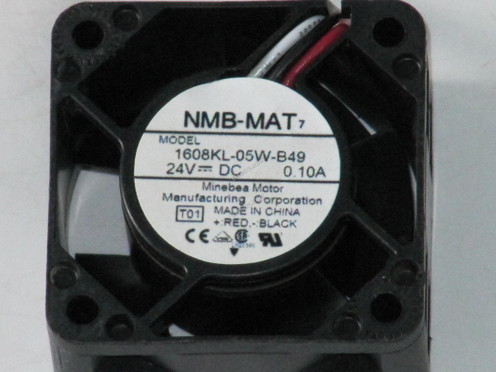NMB 1608KL-05W-B49 24V 0.1A 2.4W 3wires Cooling Fan 