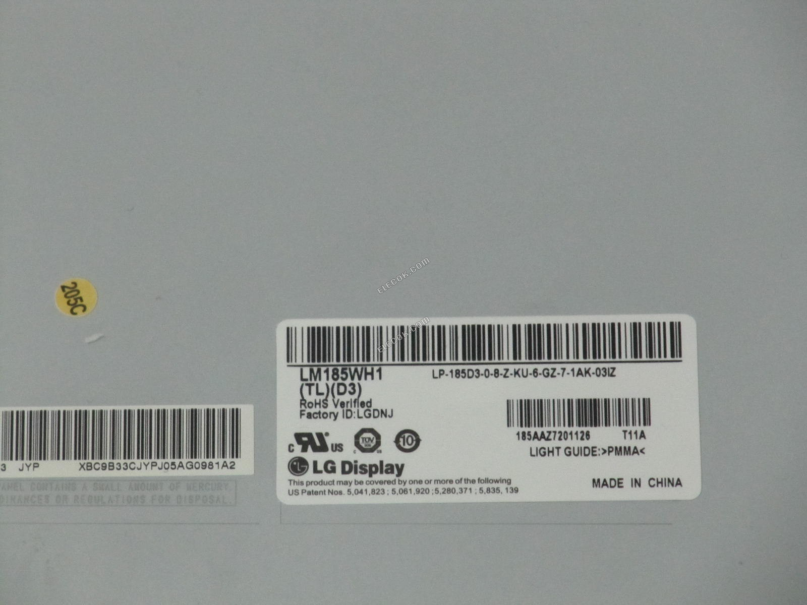 LM185WH1-TLD3 Lg Display 18.5" A-si TFT-LCD Panel 
