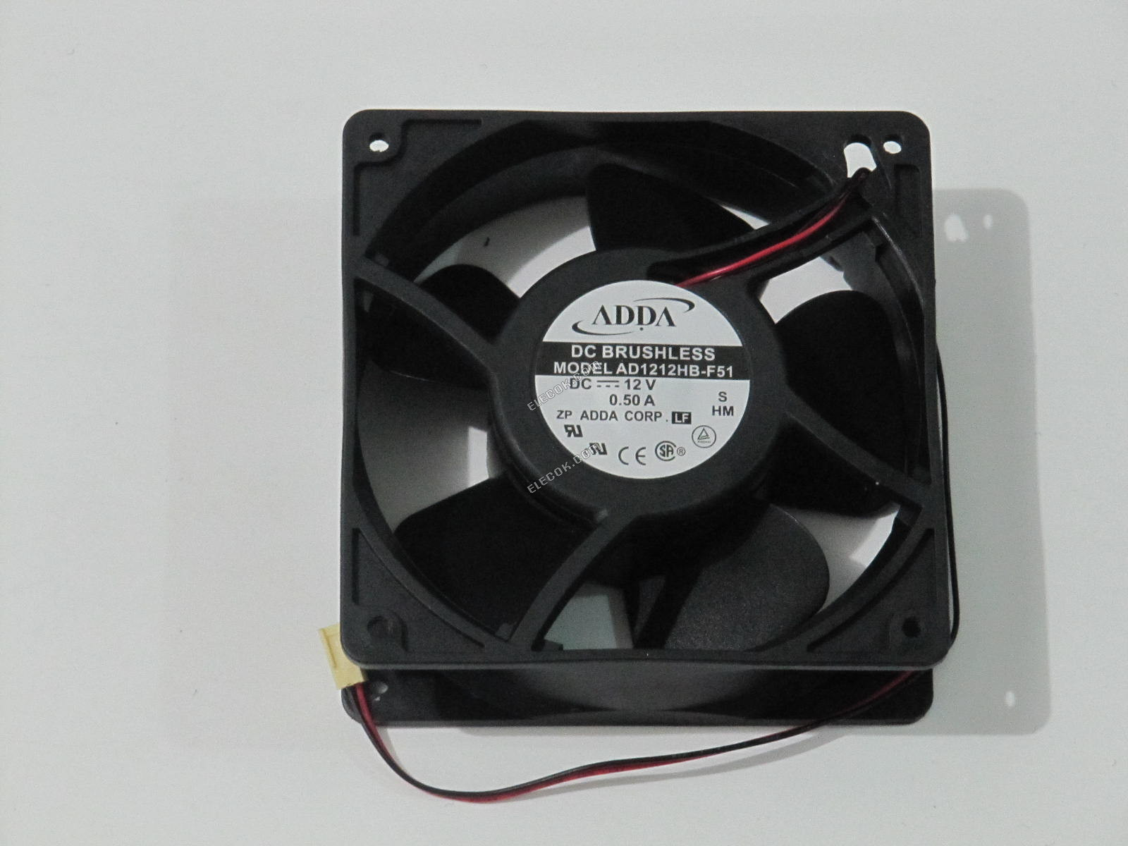 ADDA AD1212HB-F51 12V 0,5A 2 fils Ventilateur De Refroidissement 